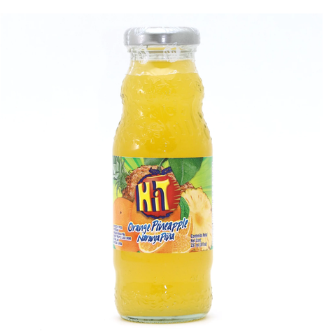 HIT - orange pineapple Juice - 8 oz glass bottles drink