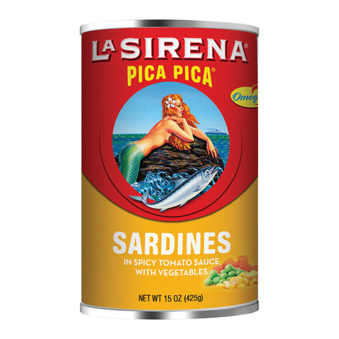 La Sirena Pica Pica con vegetables Sardinas Cans & Jars 5oz